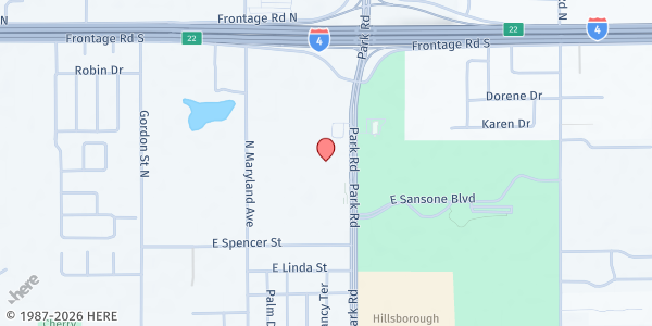 Map showing Plant City Black Heritage at 2001 N. Park Rd., Plant City, FL