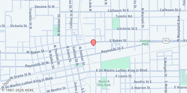 Map showing Plant City CRC at 307 N Michigan Ave, Plant City, FL