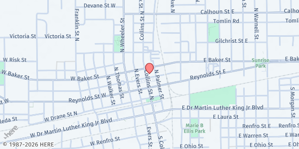 Map showing PREGNANCY CENTER OF PLANT CITY at 304 North Collins Street, Plant City, FL