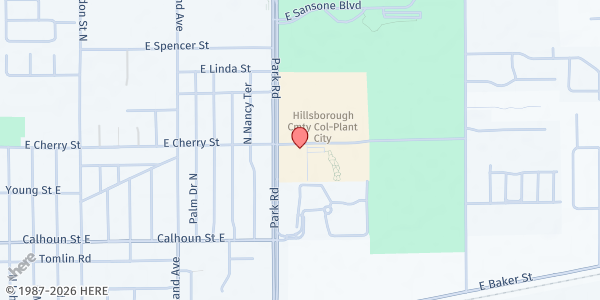 Map showing United Food Bank of Plant City - Alsobrook Location at 702 E Alsobrook St, Plant City, FL