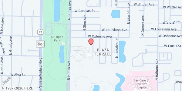 Map showing McClain Group Homes at 4608 North Emerald Avenue, Plaza Terrace, FL