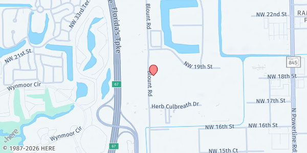 Map showing Broward Partnership for the Homeless - Pompano at 1700 Blount Rd., Pompano Beach, FL