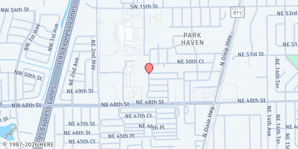 Map showing Homeless Hearts at 310 NE 6 Ave, Pompano Beach, FL