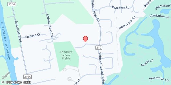 Map showing Ponte Vedra Presbyterian Church at 4510 Palm Valley Road, Ponte Vedra Beach, FL