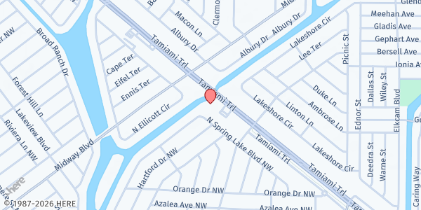 Map showing Holy Trinity Lutheran Church at 2565 TAMIAMI TRAIL, PORT CHARLOTTE, FL
