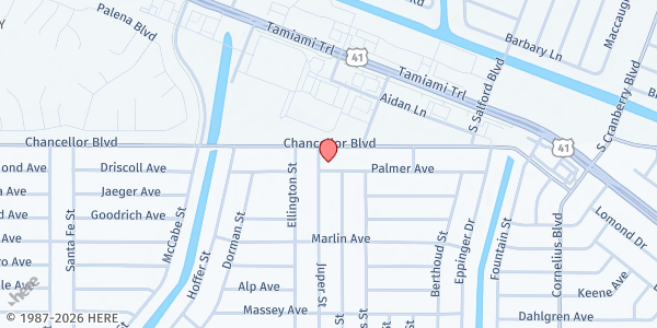 Map showing Lighthouse Baptist Church at 14251 Chancellor Boulevard, Port Charlotte, FL