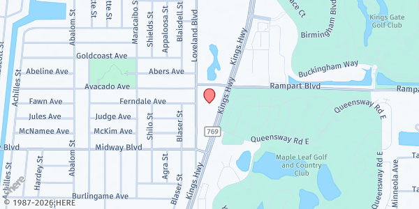 Map showing Port Charlotte Seventh-Day Adventist Church at 2036 Loveland Blvd., Port Charlotte, FL
