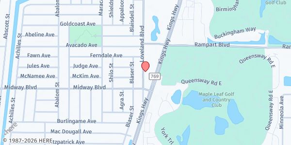 Map showing Salvation Army - Port Charlotte at 2120 Loveland Blvd., Port Charlotte, FL