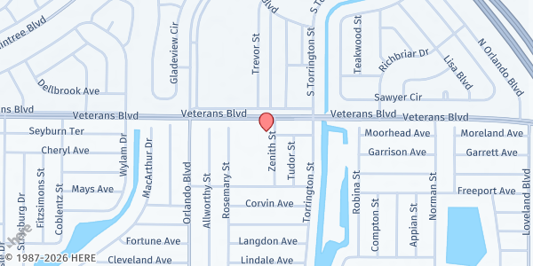 Map showing Sonshine Baptist Church at 23105 Veterans Boulevard, Port Charlotte, FL