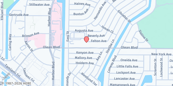 Map showing St. Vincent de Paul - St. Charles Borromeo at 2499 Gates Road, PORT CHARLOTTE, FL