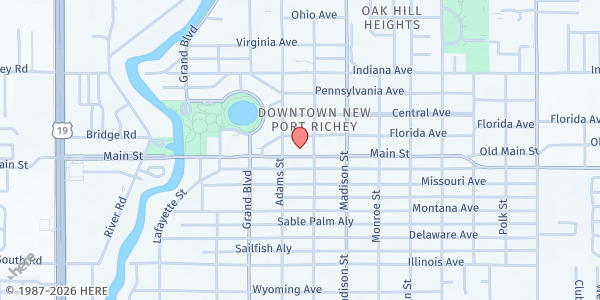 Map showing Connections Job Development - Port Richey at 5841 Main Street, Port Richey, FL