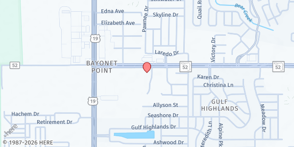 Map showing Hopeville Family Ministries - Port Richey at 7236 State Road 52, Port Richey, FL