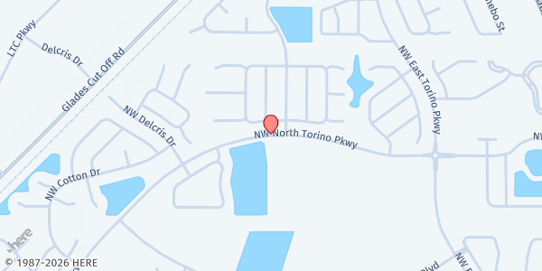 Map showing Bethel Church of Port St. Lucie at 6173 NW N Torino Pkwy, Port St. Lucie, FL