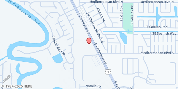 Map showing Mustard Seed Ministries at 8311 S US Highway 1, Port St. Lucie, FL