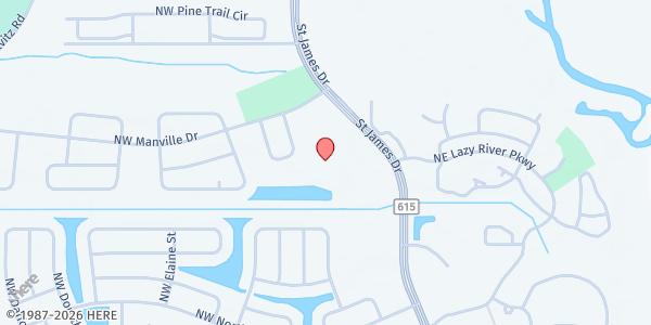 Map showing Worship Center International Ministries at 6501 NW St. James Drive, Port St. Lucie, FL