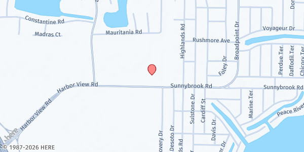Map showing Deep Creek Elementary at 26900 Harbor View Rd, Punta Gorda, FL