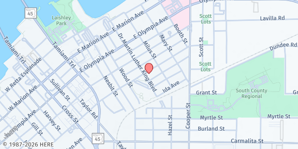 Map showing FIRST MACEDONIA MISSIONARY BAPTIST CHURCH at 411 E. CHARLOTTE AVE., PUNTA GORDA, FL