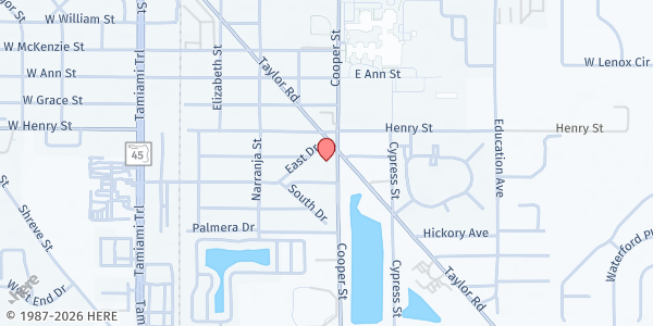 Map showing Seventh Day Adventist Community Services at 1655 Taylor Rd., Punta Gorda, FL