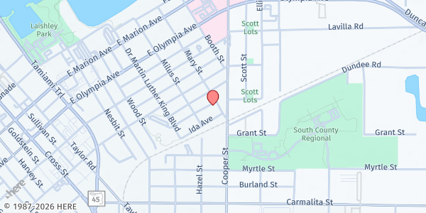Map showing St. Mary Baptist Church at 605 Mary St, Punta Gorda, FL