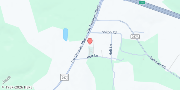 Map showing Bostick Temple Christian Center at 3795 Pat Thomas Parkway, Quincy, FL