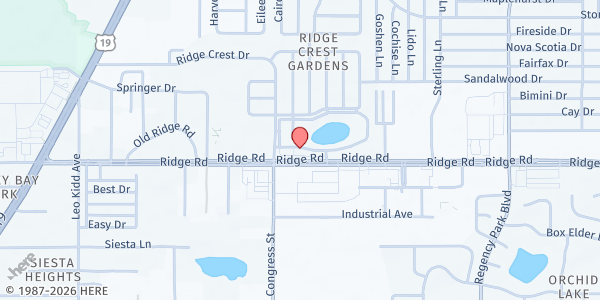 Map showing Elite Community Partners Food Pantry at 6545 Ridge Road, Ridge Crest Gardens, FL