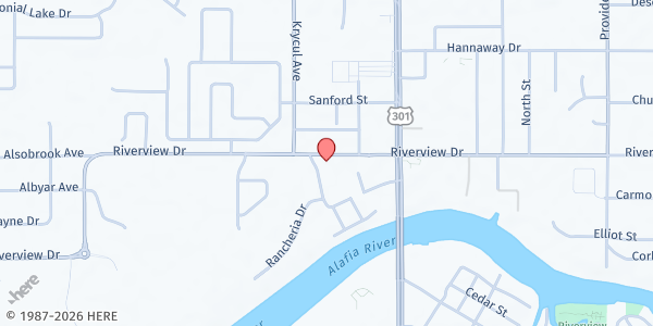Map showing ECHO Riverview Resource Center at 10509 Riverview Drive, Riverview, FL