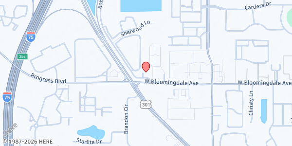 Map showing Mount Zion A.M.E. Church at 5920 Robert Tolle Drive, Riverview, FL