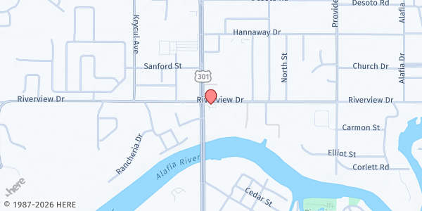 Map showing Riverview UMC (Restore Food Pantry) at 8002 U.S. 301, Riverview, FL