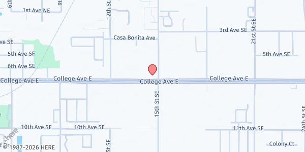 Map showing Community Cupboard @ Calvary Lutheran Church at 1424 East College Avenue, Ruskin, FL