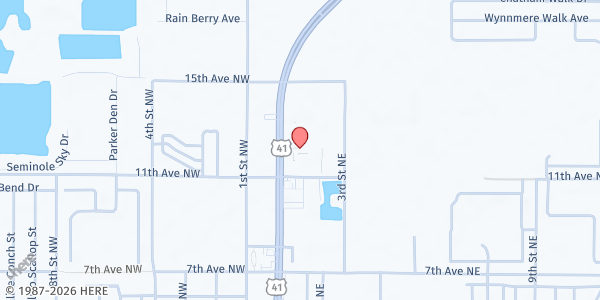 Map showing St. Anne Catholic Church at 106 11th Avenue Northeast, Ruskin, FL