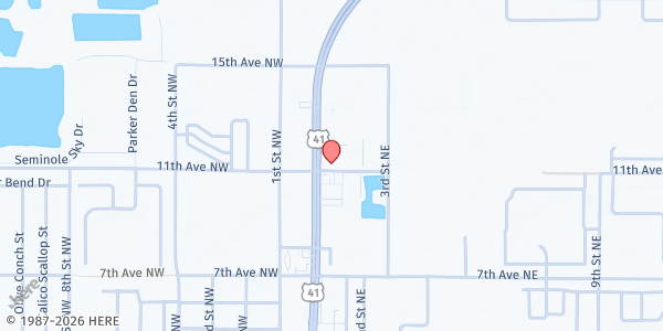 Map showing St. Anne Catholic Church at 106 11th Avenue Northeast, Ruskin, FL