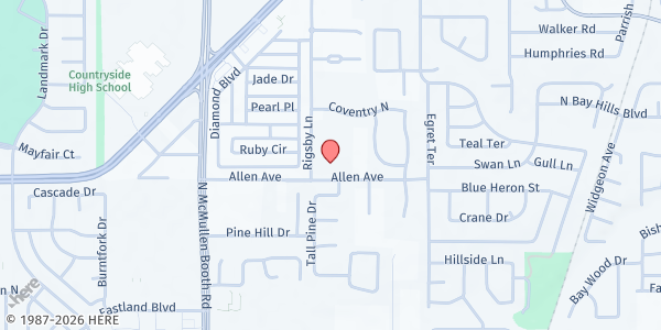 Map showing Anchor Church / Messengers of Hope at 2701 Rigsby Lane, Safety Harbor, FL