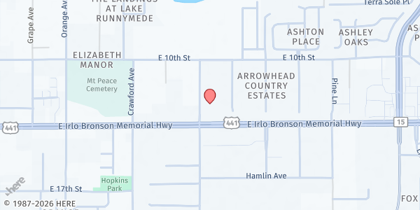 Map showing With Open Hands at 1215 Old Hickory Tree Rd, SAINT CLOUD, FL