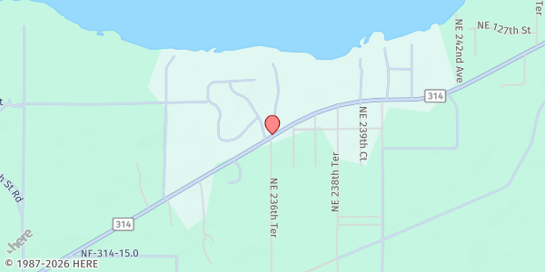 Map showing Salt Springs Hope Pantry at 24100 NE Hwy 314, Salt Springs, FL