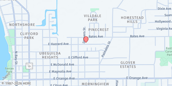 Map showing Act of Hope Ministries at 1011 E Hazzard Ave, Sanford, FL