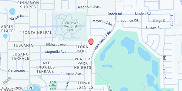 Map showing Four Seasons Ministries at 5151 Lake Howell Road, Sanford, FL