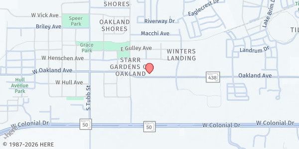 Map showing Mt. Zion A.M.E. Church at 417 Oakland Avenue, Sanford, FL