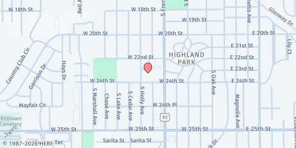 Map showing The Salvation Army - Seminole County at 700 W. 24th St., Sanford, FL