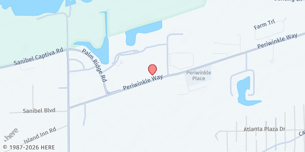 Map showing F.I.S.H. OF SANIBEL at 2422 PERIWINKLE WAY, SANIBEL, FL