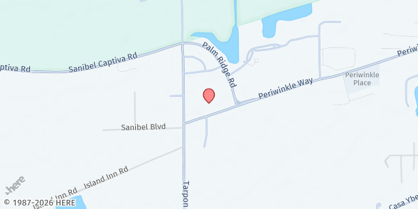 Map showing FISH of SANCAP at 2430 Periwinkle Way, Sanibel, FL