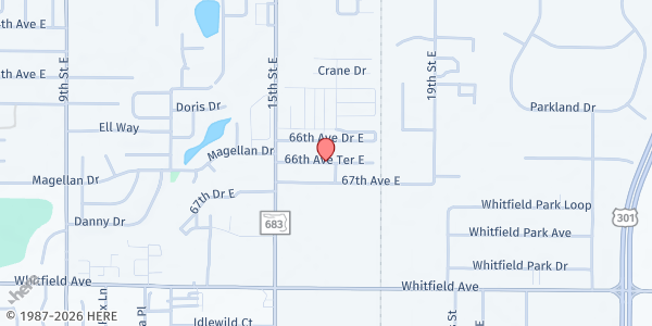 Map showing Centro Restauracion Pacto Eterno at 1621 66th Avenue Terrace East, Sarasota, FL
