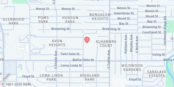 Map showing First Congregational Church Drive-Thru Food Pantry at 1031 S. Euclid Ave., Sarasota, FL