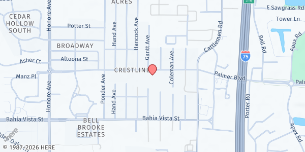 Map showing Friendship Baptist Church at 5700 Palmer Blvd., Sarasota, FL