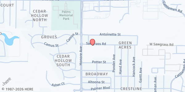 Map showing Fruitville Elementary at 601 Honore Ave., Sarasota, FL