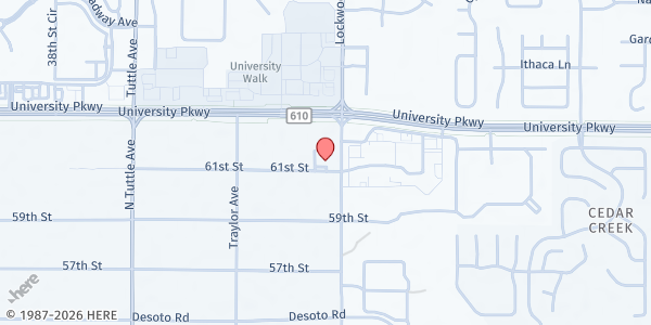 Map showing Northminster Presbyterian Church at 3131 61st St., Sarasota, FL