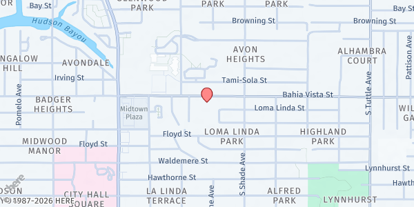 Map showing St Paul Lutheran Church at 2256 Bahia Vista St., Sarasota, FL