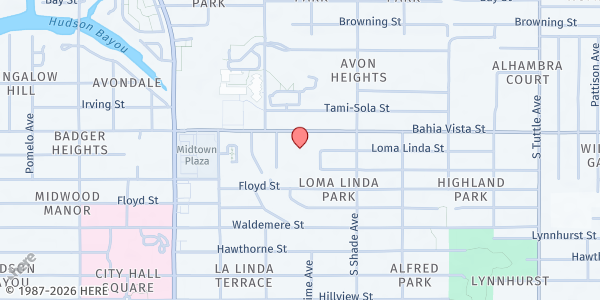Map showing St. Paul Lutheran Church at 2256 Bahia Vista St., Sarasota, FL