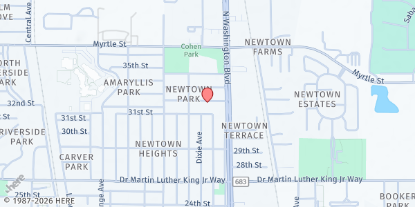 Map showing Truvine Missionary Baptist Church at 1947 31st St, Sarasota, FL