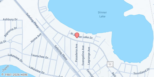 Map showing Helping Hands SDA at 2106 Hwy 17 N, Sebring, FL