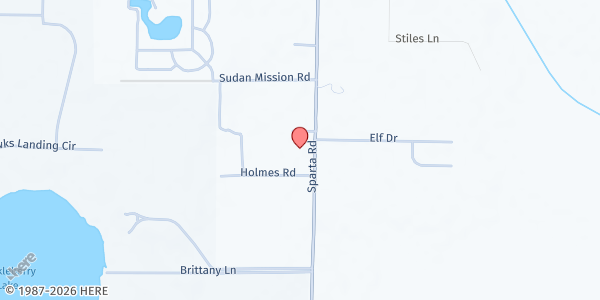 Map showing Living Waters Church of God at 4571 Sparta Rd, Sebring, FL
